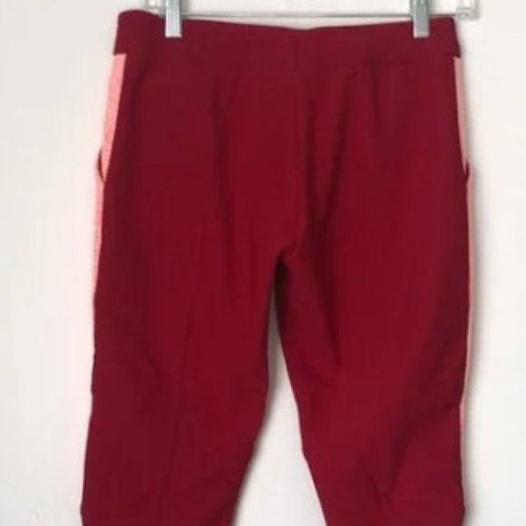 NWOT Nuvula New York Red pink and burgundy patchwork designer pants size L 10 - Picture 4 of 7
